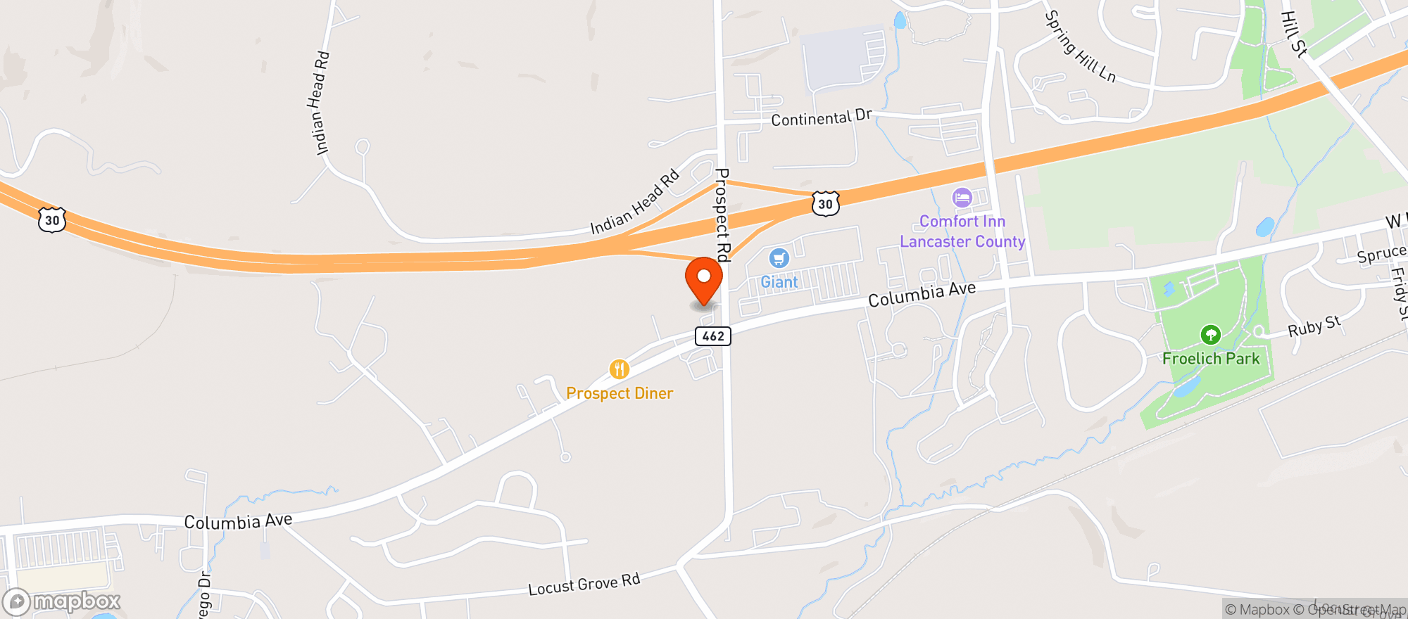 Map showing Turkey Hill Minit Mart #950231