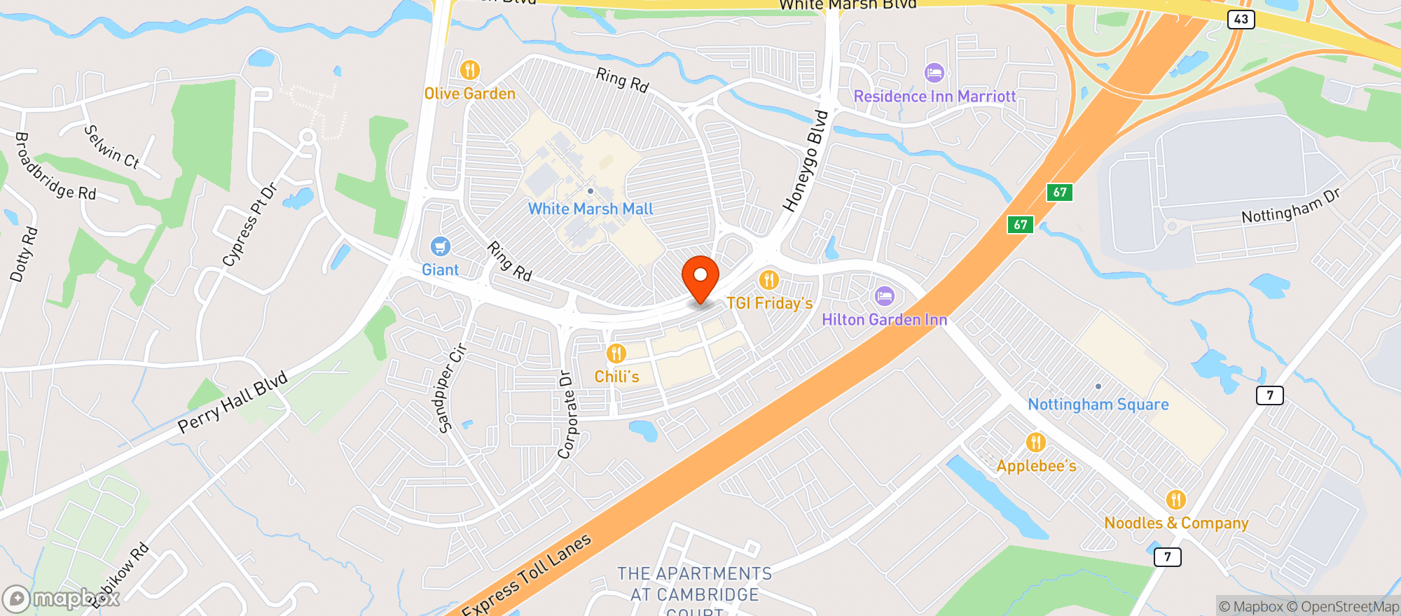 Map showing Red Brick Station