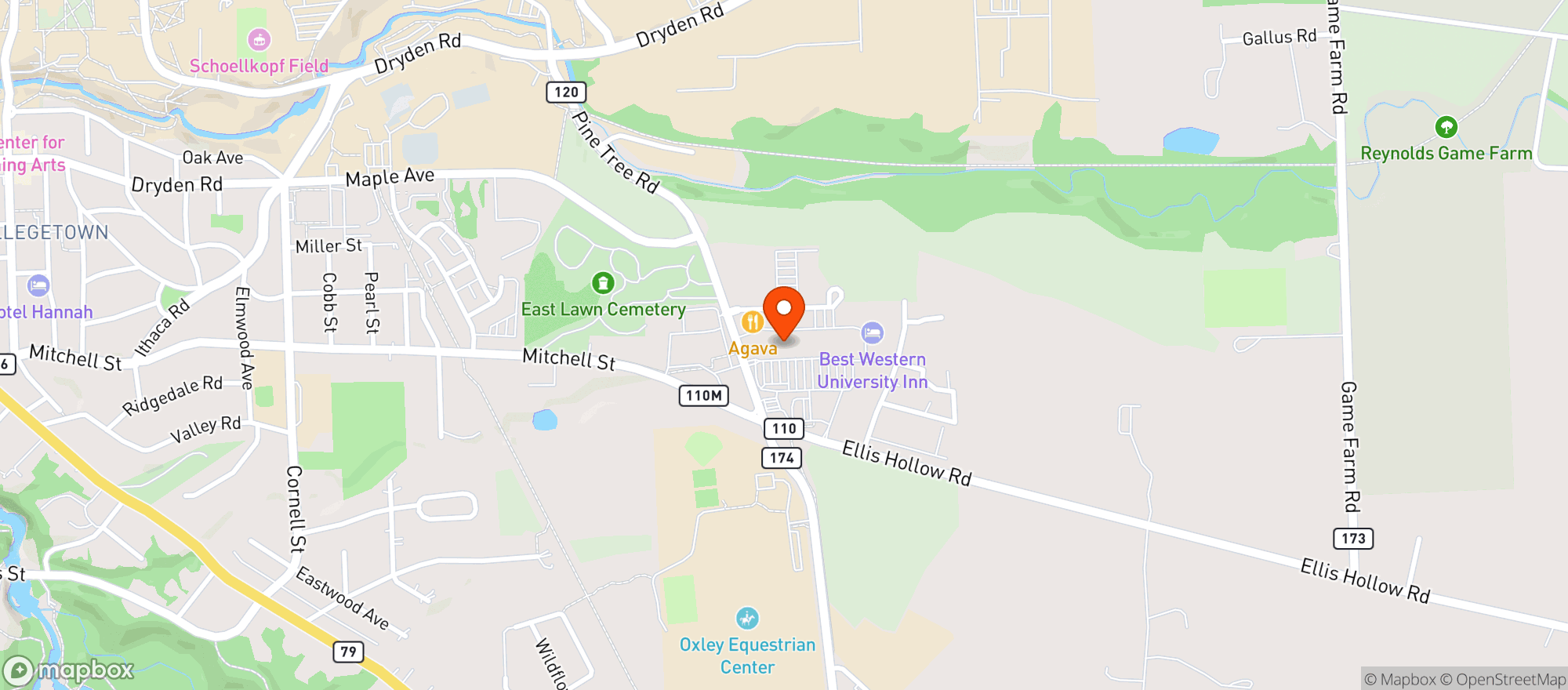Map showing Judd Falls Wine and Liquor