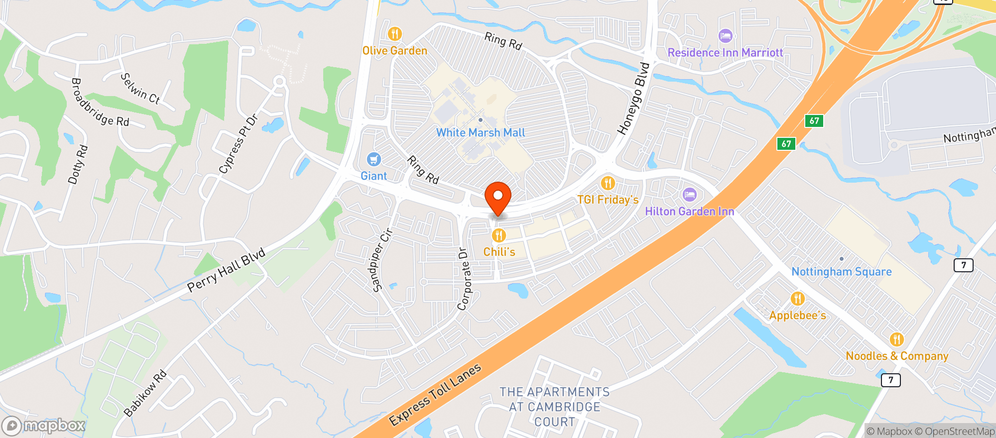 Map showing World Market Whitemarsh