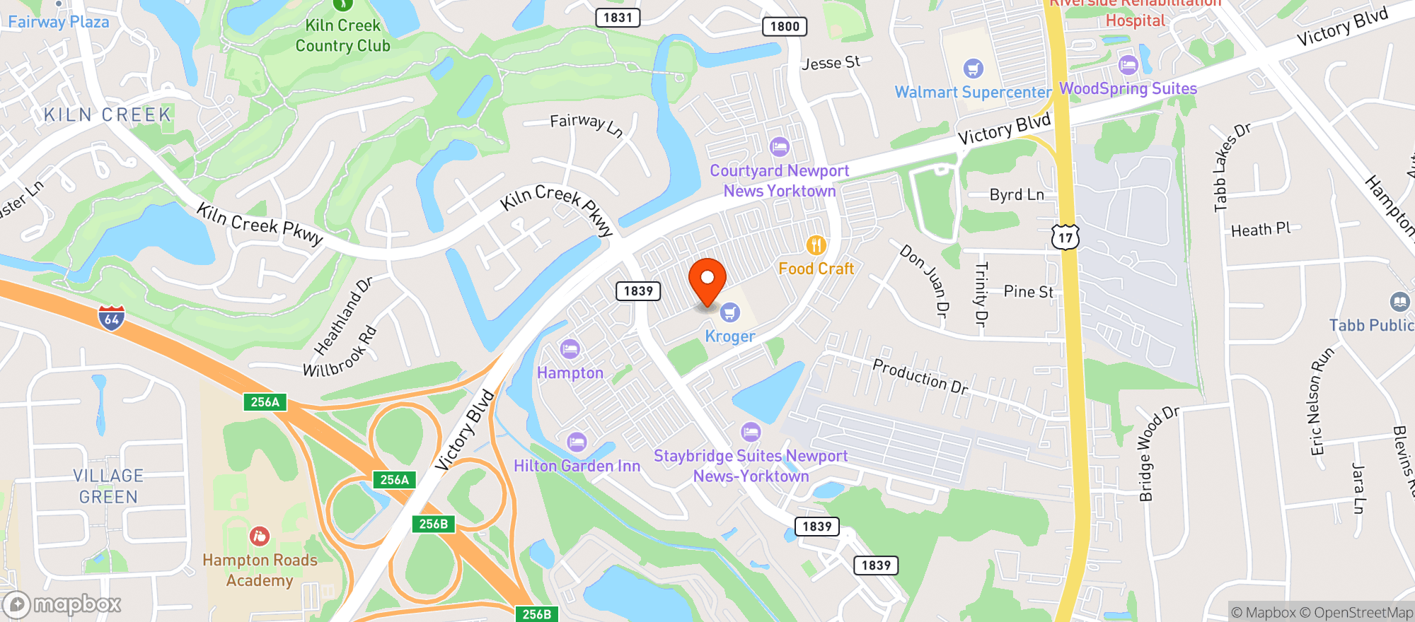 Map showing Mid Atlantic (029) - 00555 - Kiln Creek Kroger