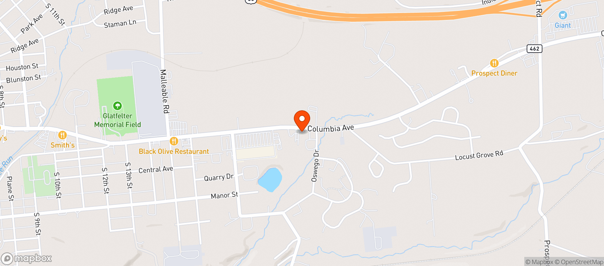 Map showing Westside Beverage