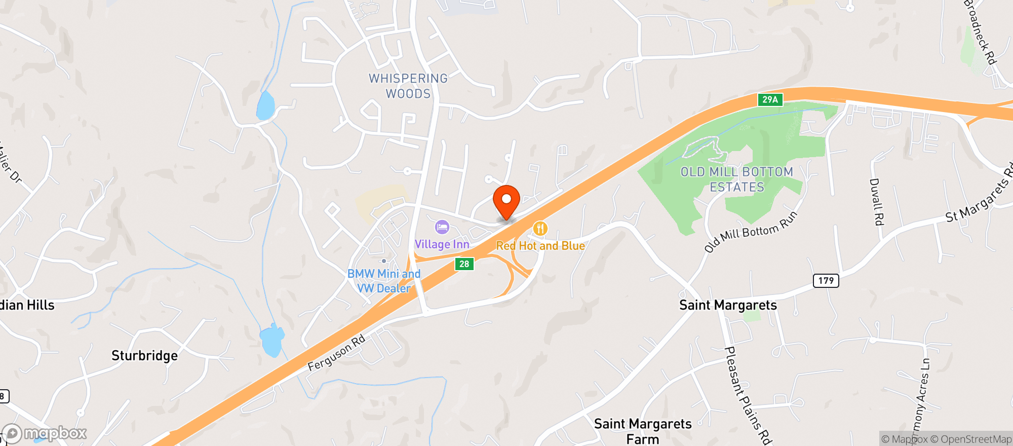 Map showing Bay Mart