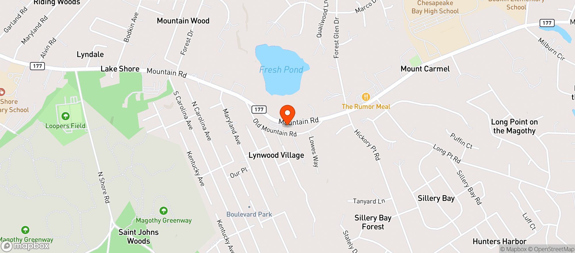 Map showing Green Valley Marketplace