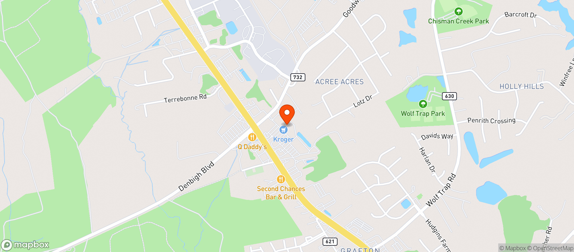 Map showing Kroger