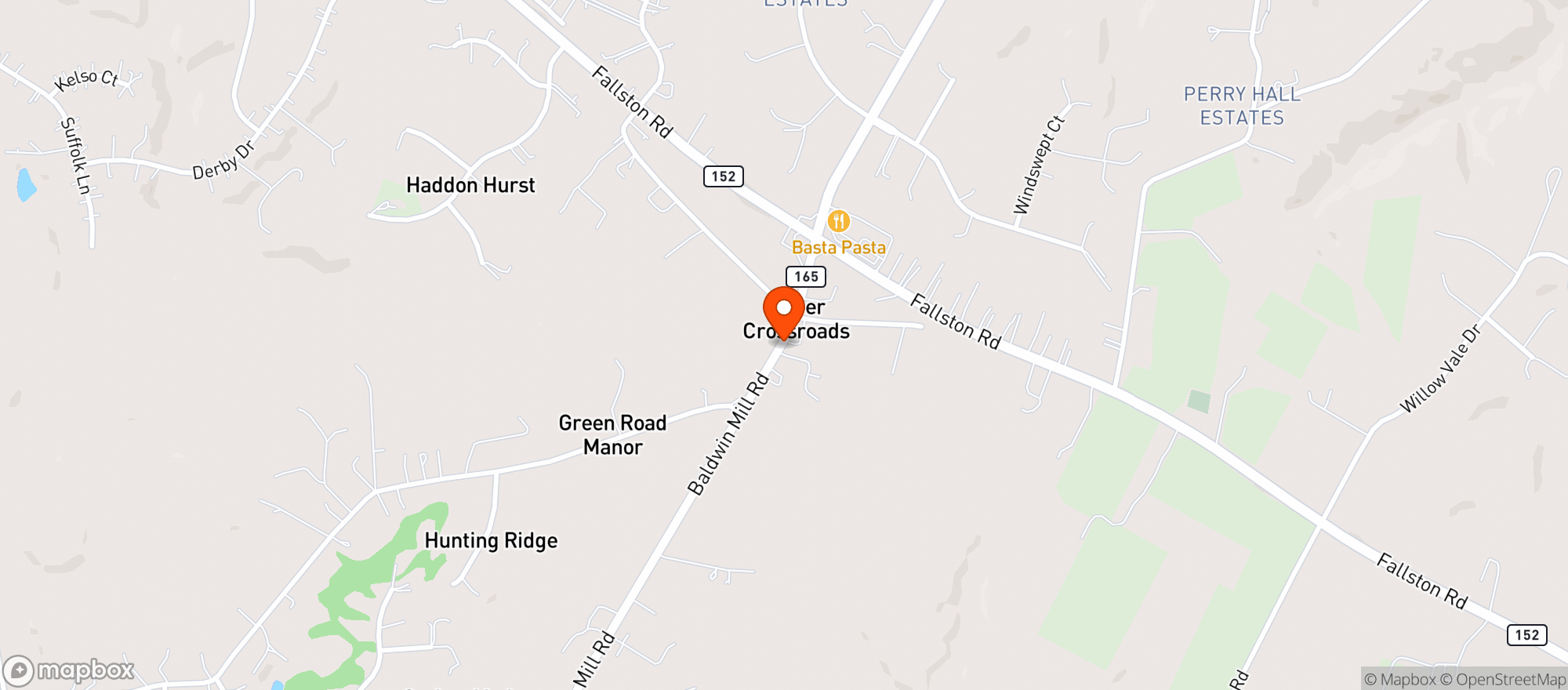 Map showing NEW FALLSTON LIQUORS