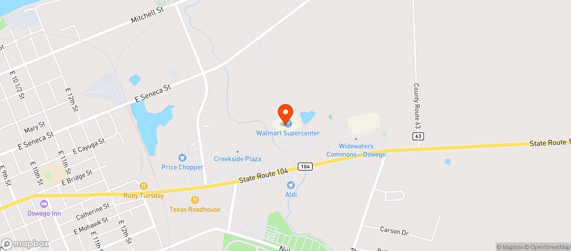 Map showing Walmart Supercenter #1926
