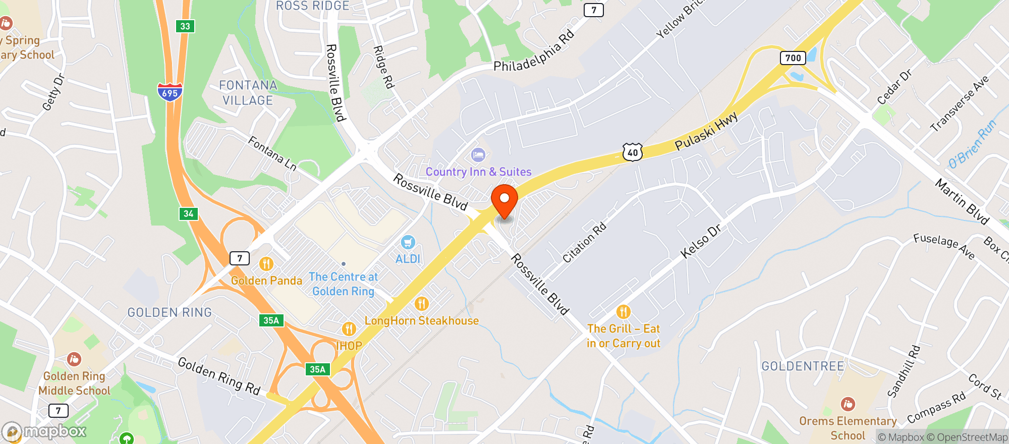 Map showing Nirvana Center