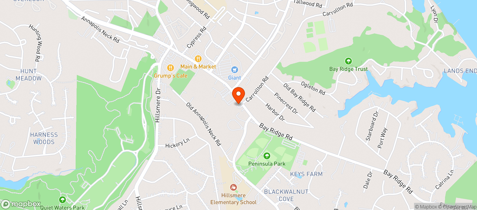 Map showing Dark Horse