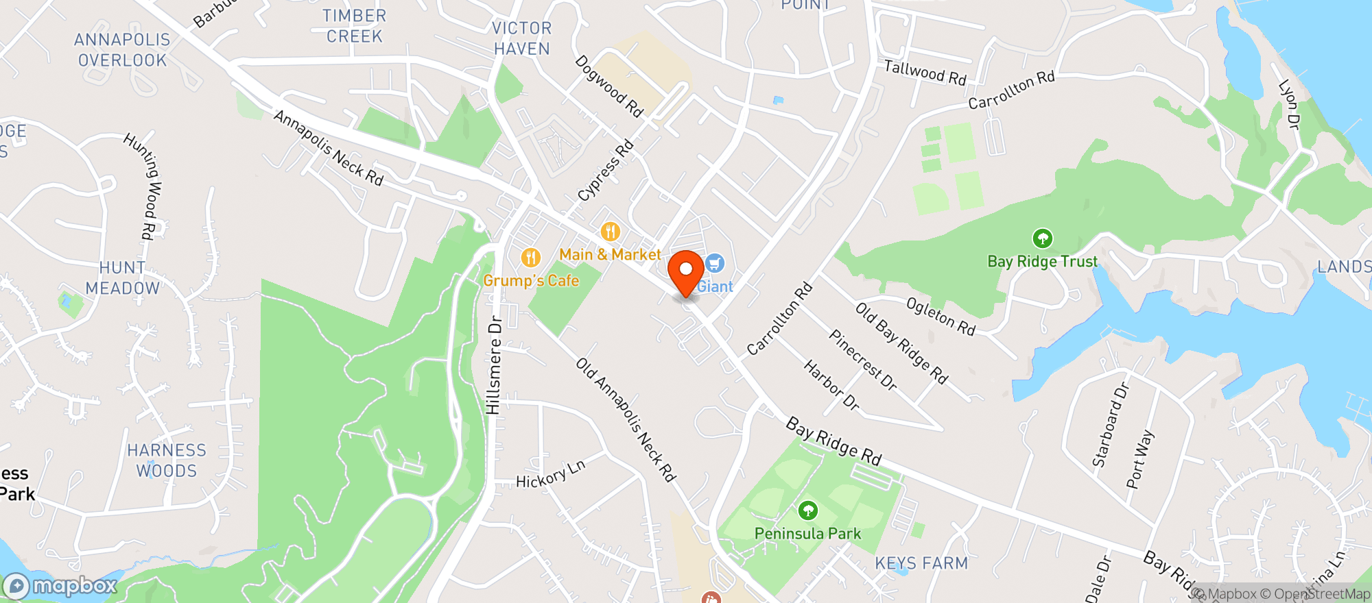Map showing Scott Bros Wine & Spirits