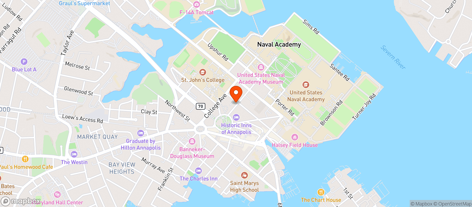 Map showing Annebeth's Of Annapolis