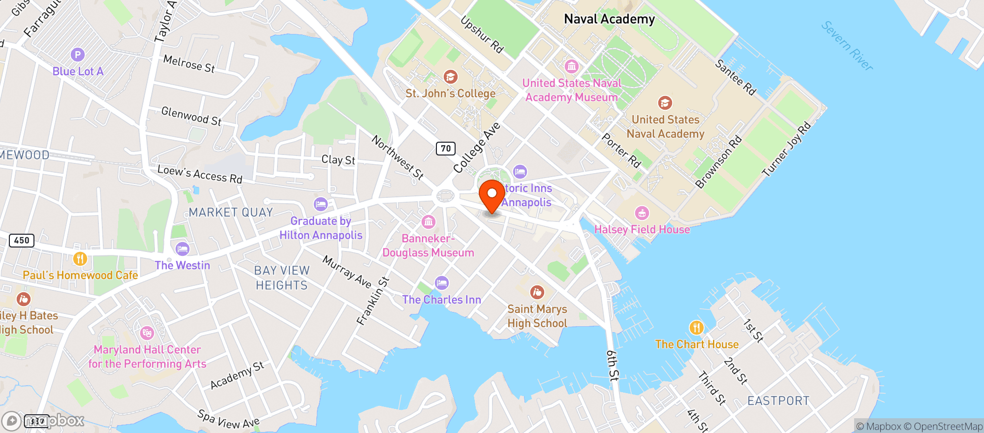 Map showing Castlebay Irish Pub