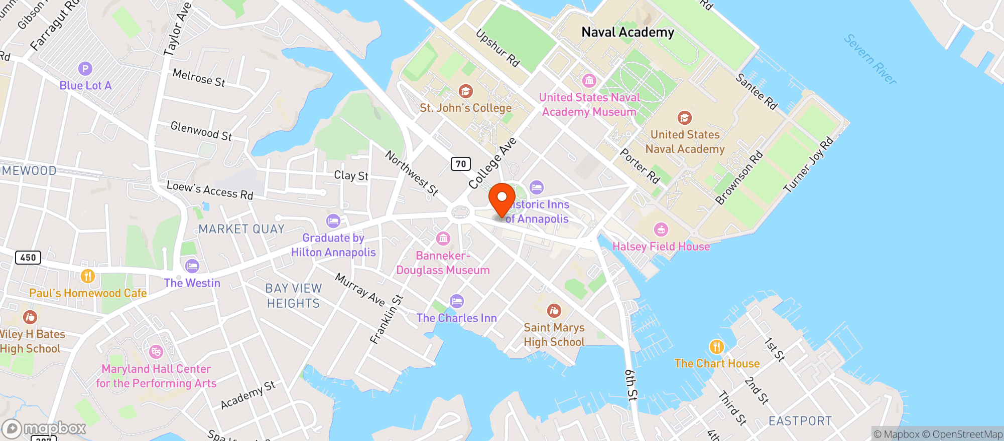Map showing Parley Room