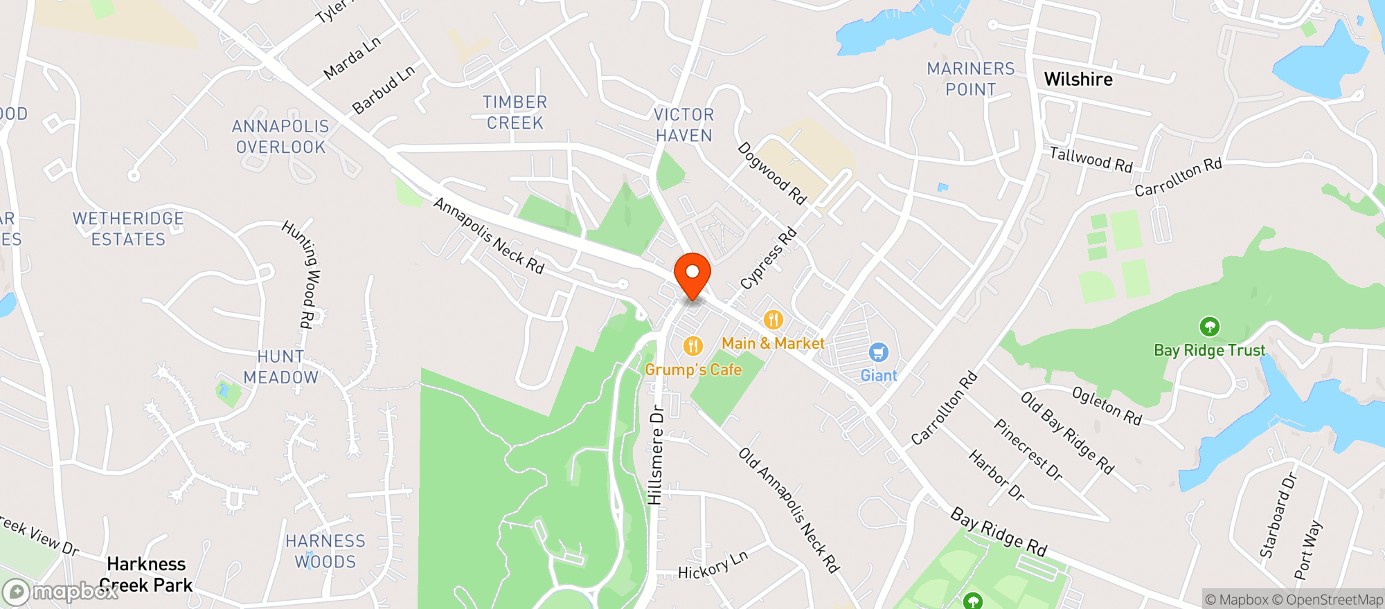 Map showing Annapolis Smokehouse