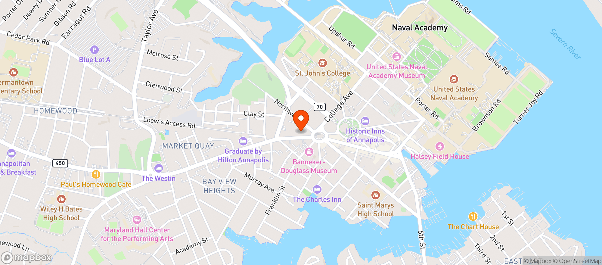 Map showing Stan & Joes