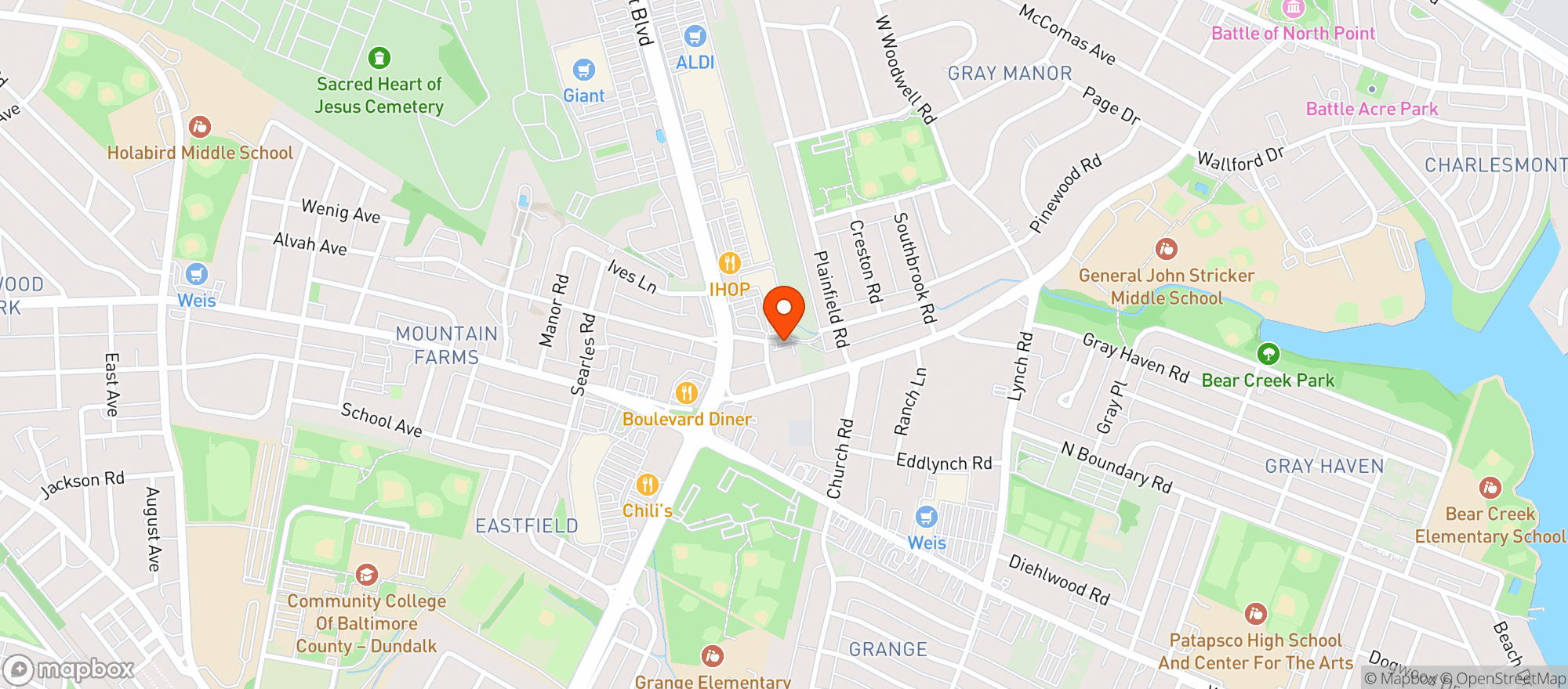 Map showing SODA POP STORE