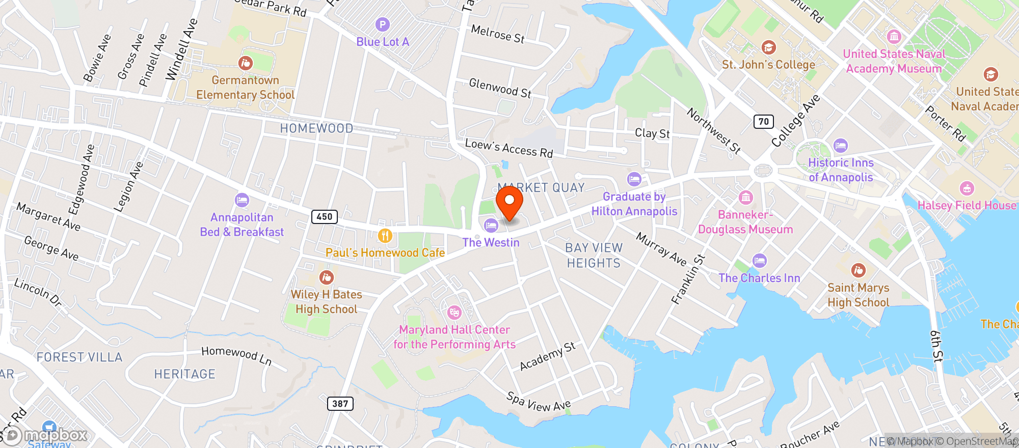 Map showing Carpaccio Tuscan Kitchen