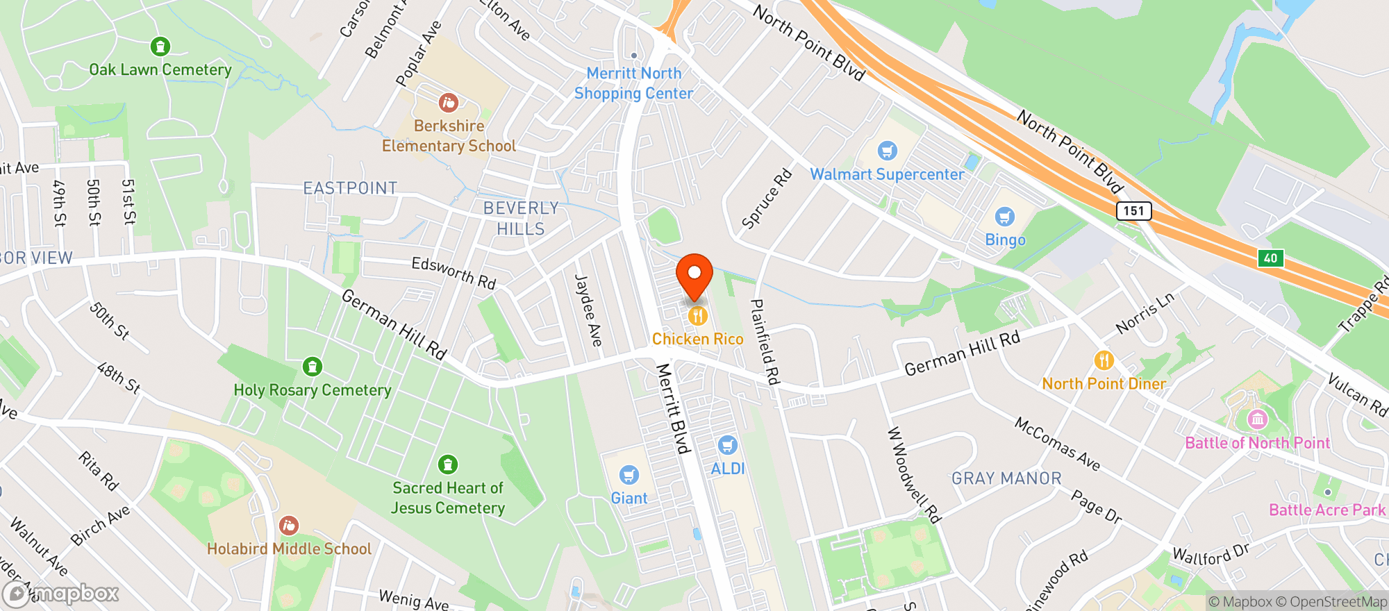 Map showing Gnc