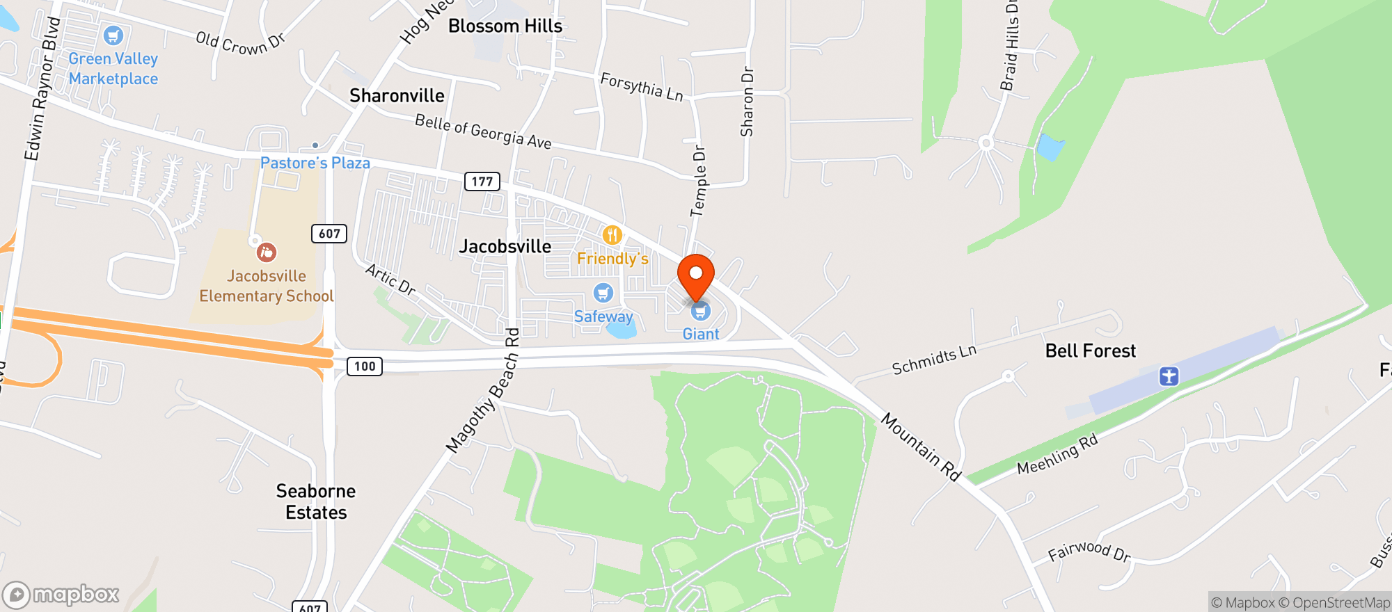 Map showing Giant