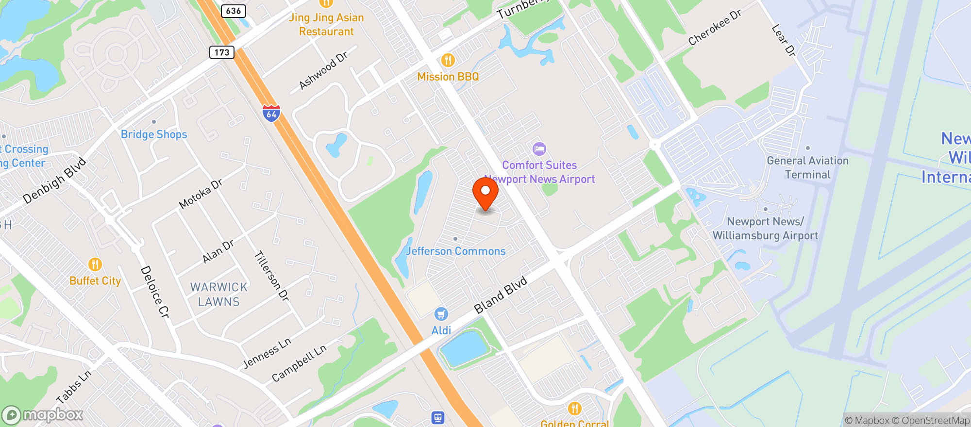 Map showing Total Wine