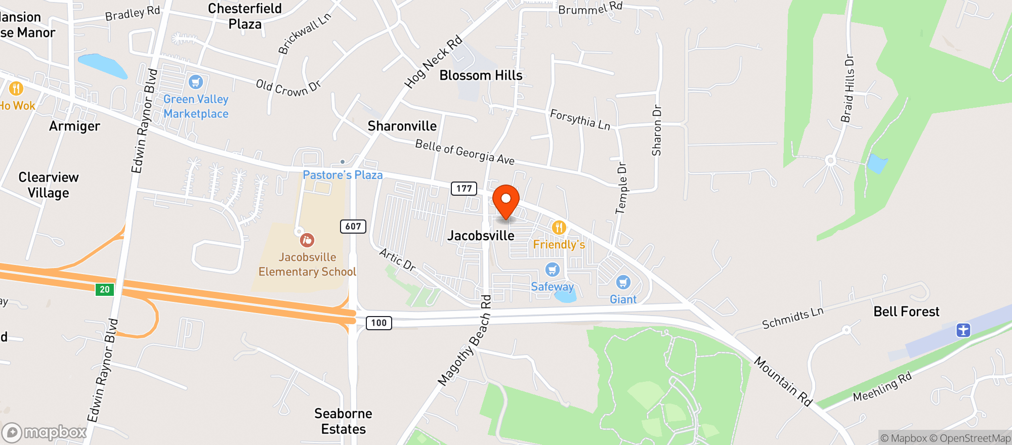Map showing Two Rivers Steakhouse