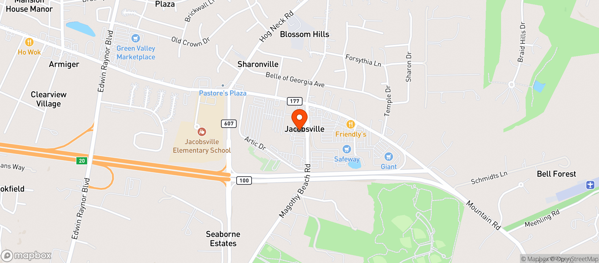 Map showing Zen Leaf Pasadena
