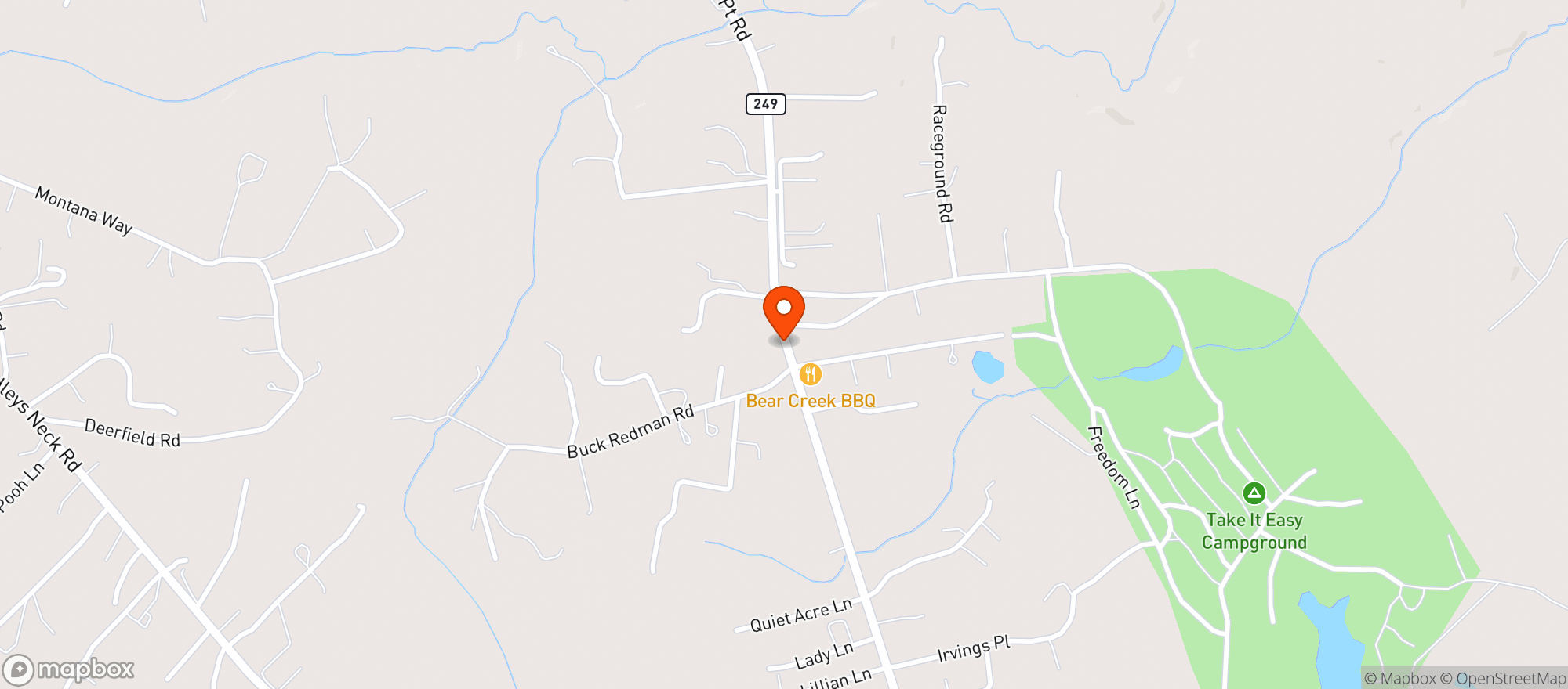 Map showing THE BEER CAVE