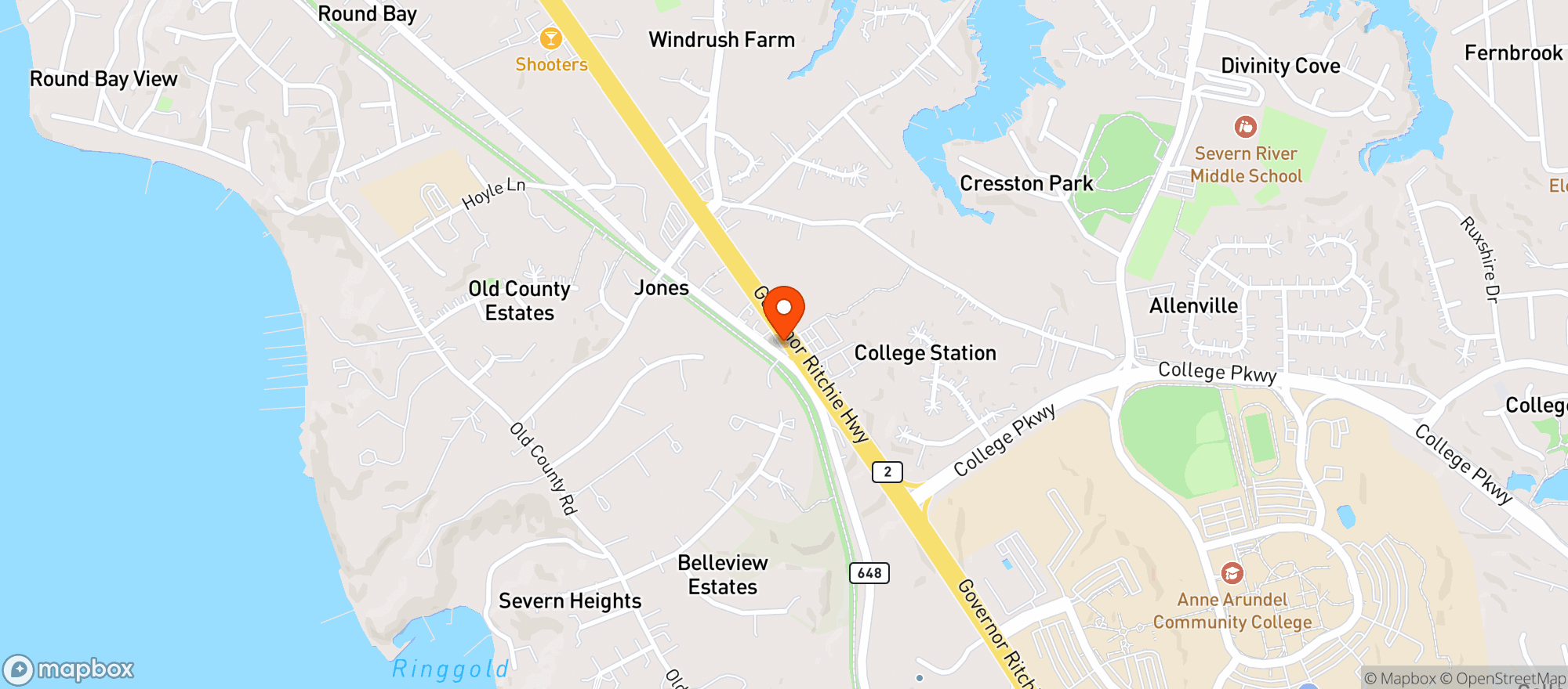 Map showing Fishpaws Marketplace