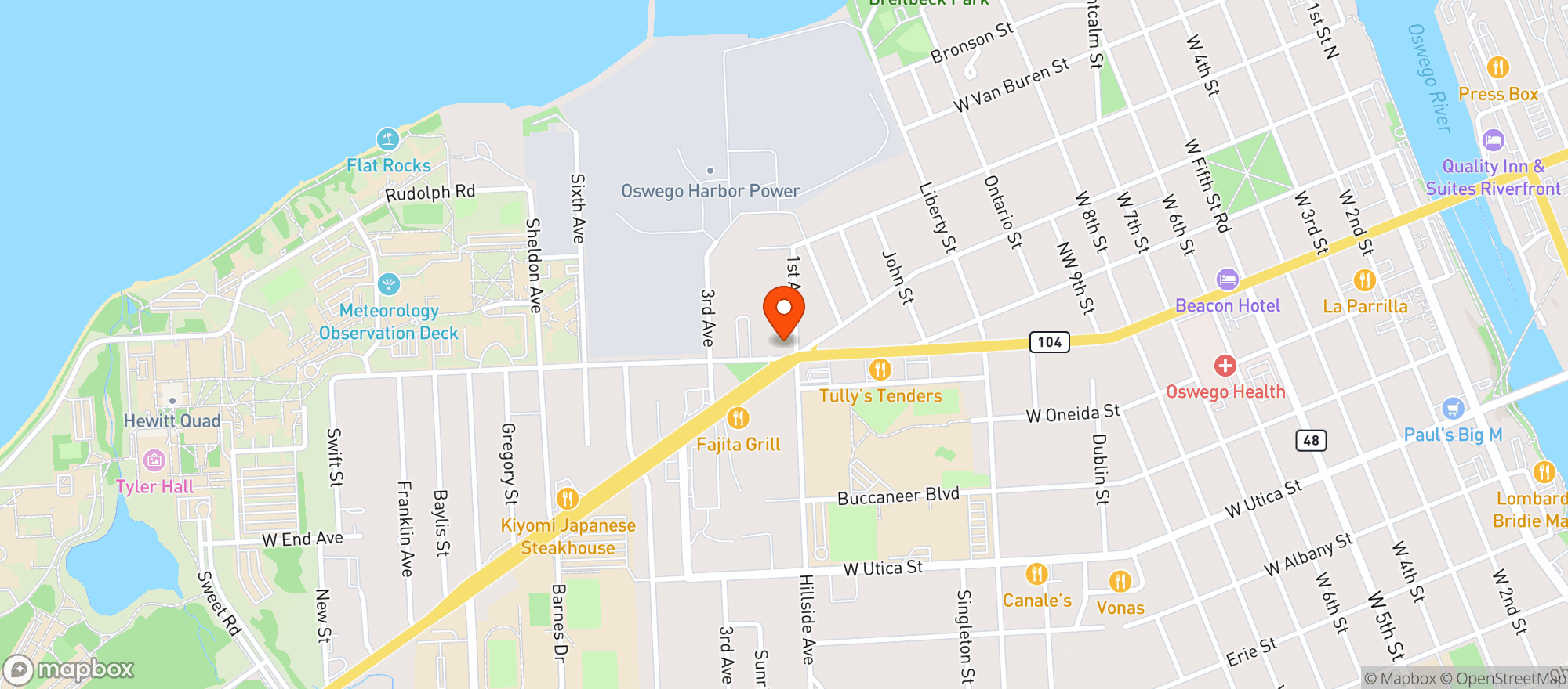 Map showing 5 Points Convenience