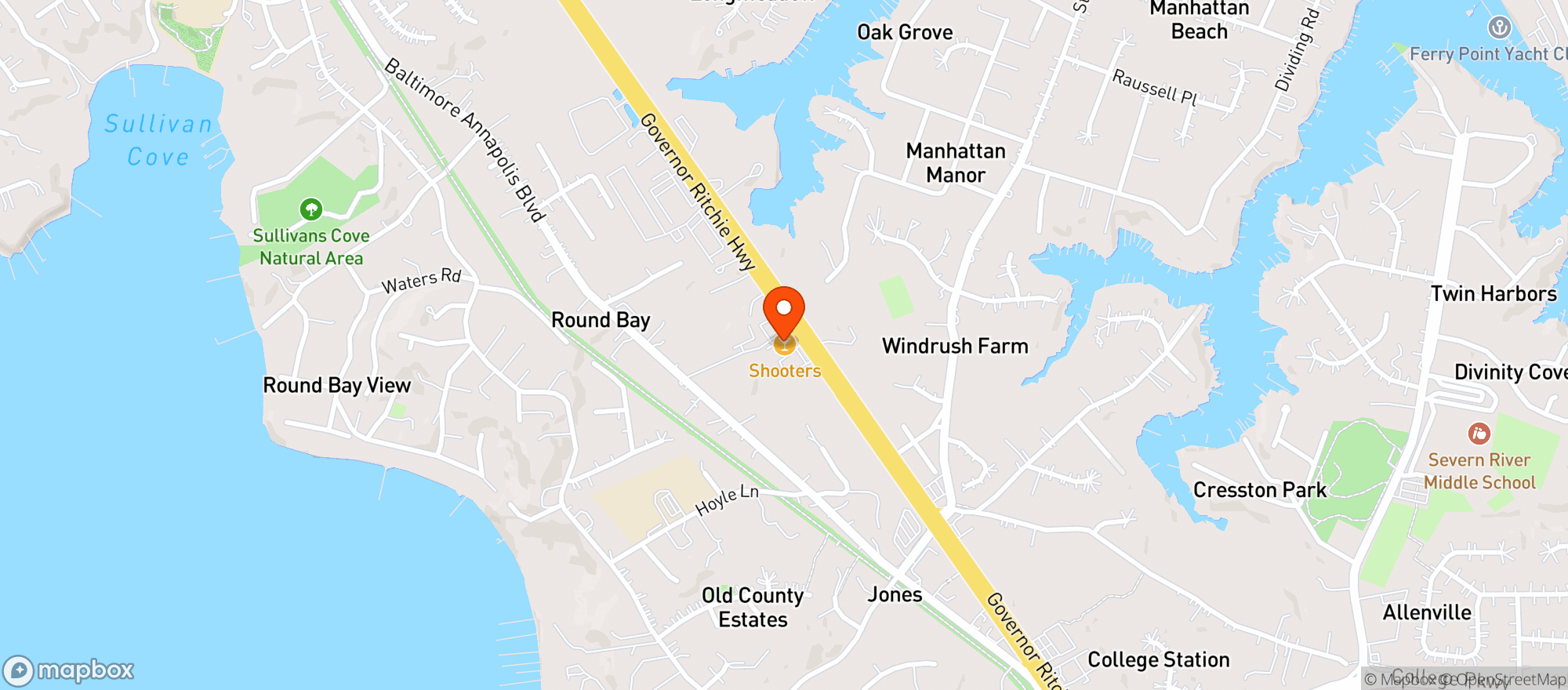 Map showing Copper Creek Pub & Alehouse