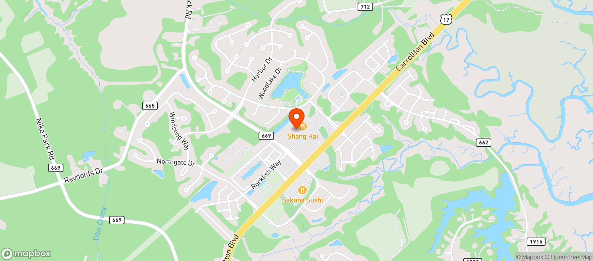 Map showing Food Lion #2562