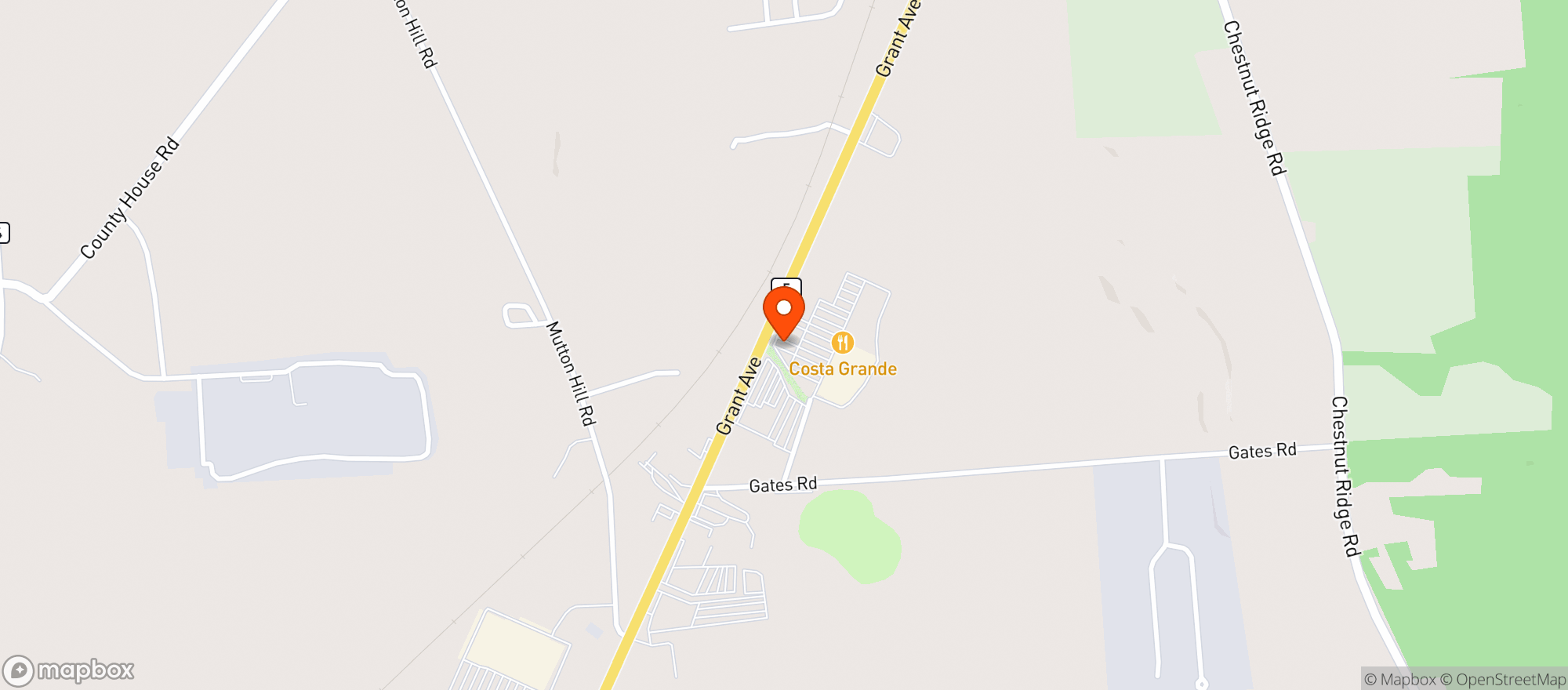 Map showing Sennett Still & Barrel