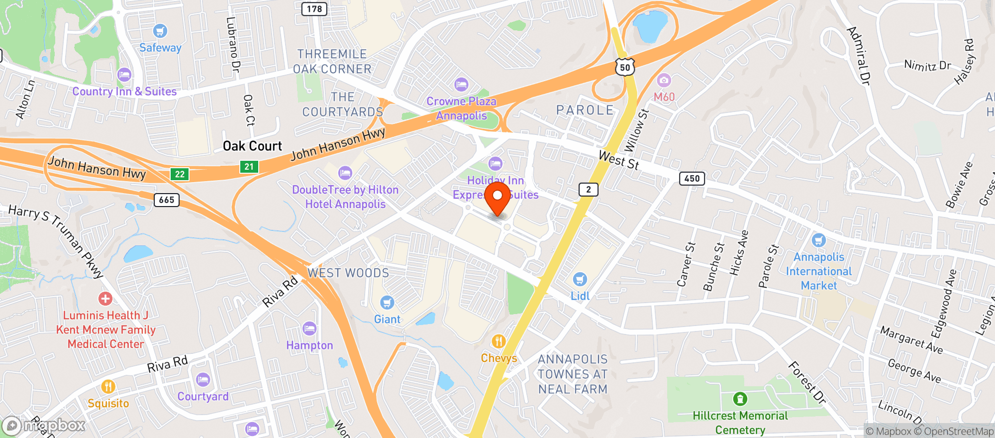 Map showing Target