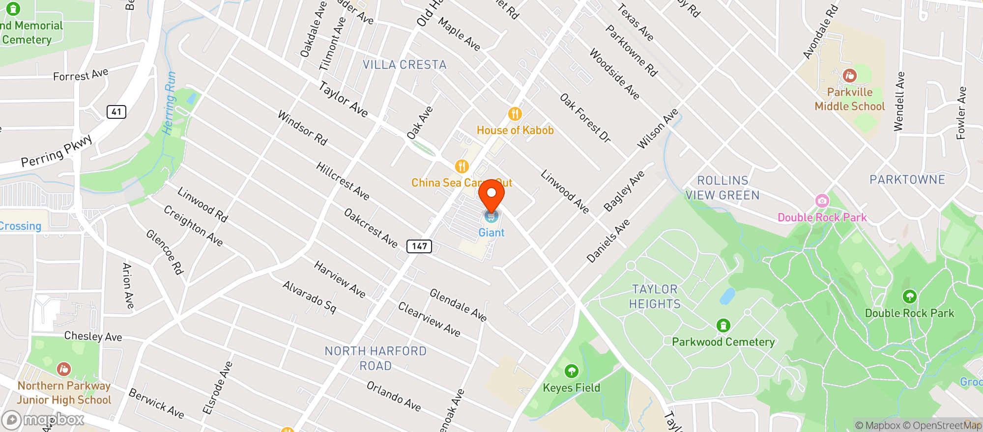 Map showing Giant
