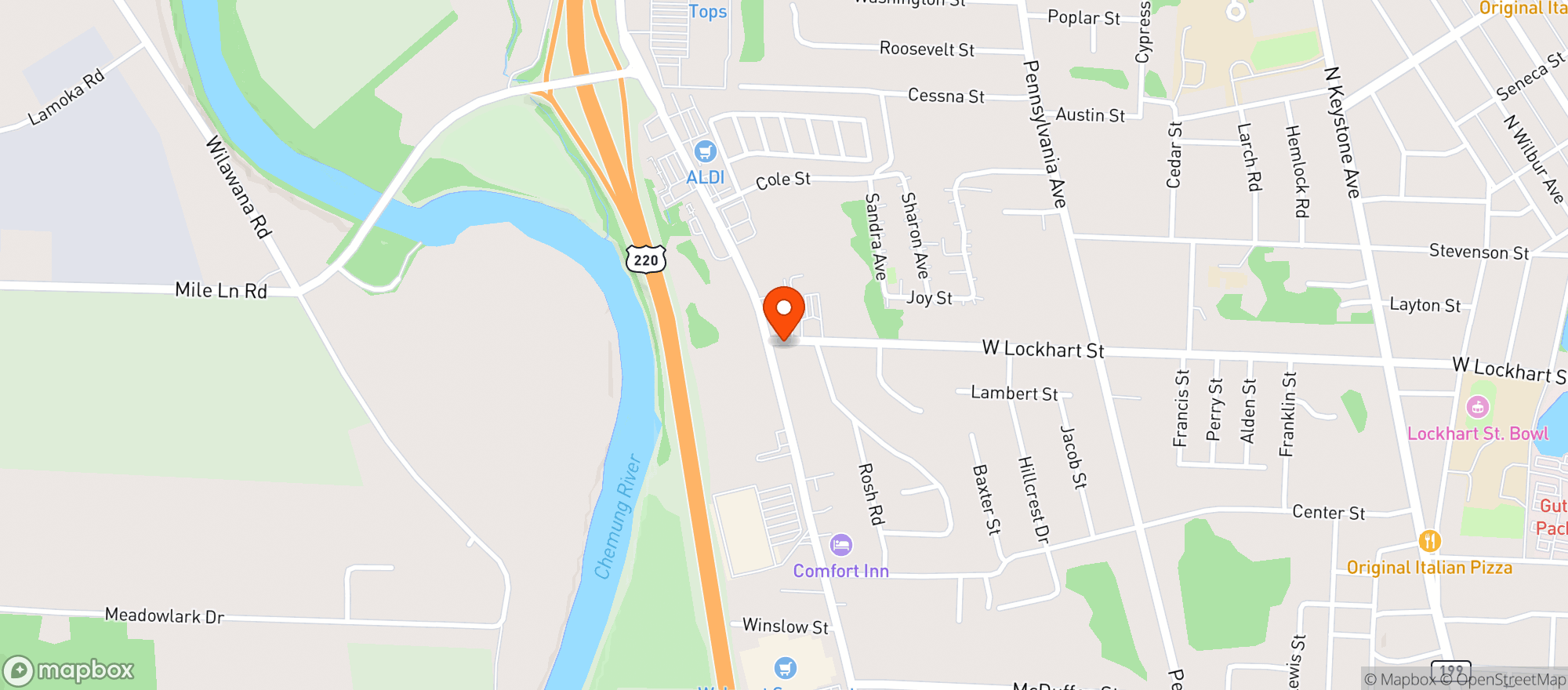 Map showing Valley Beverage Co