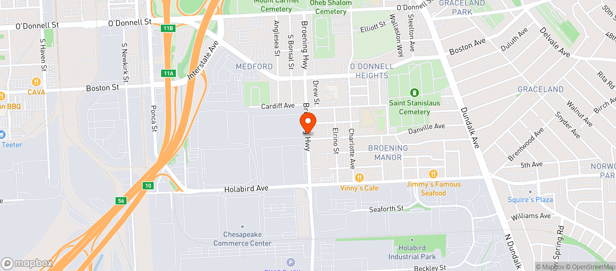 Map showing New Foodways