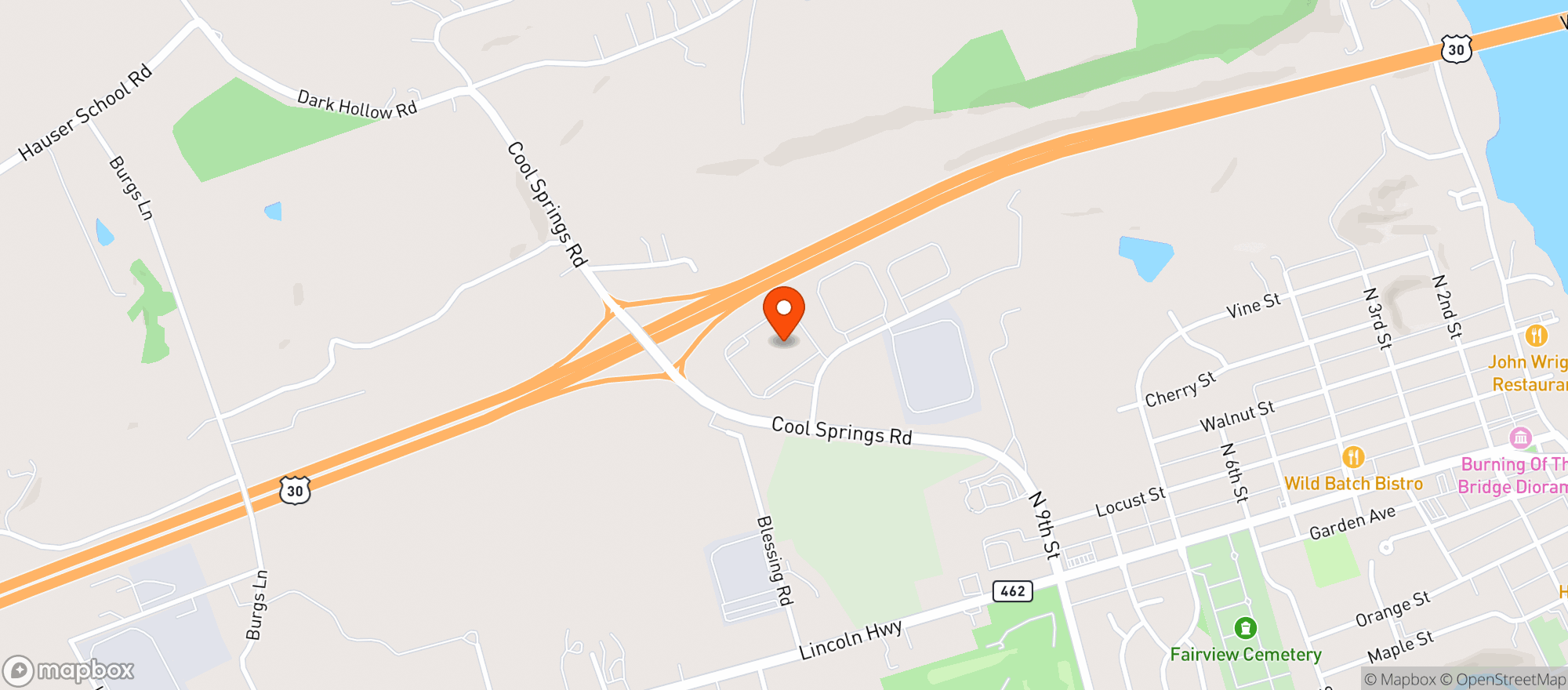 Map showing ACE BEER DISTRIBUTING N #94018