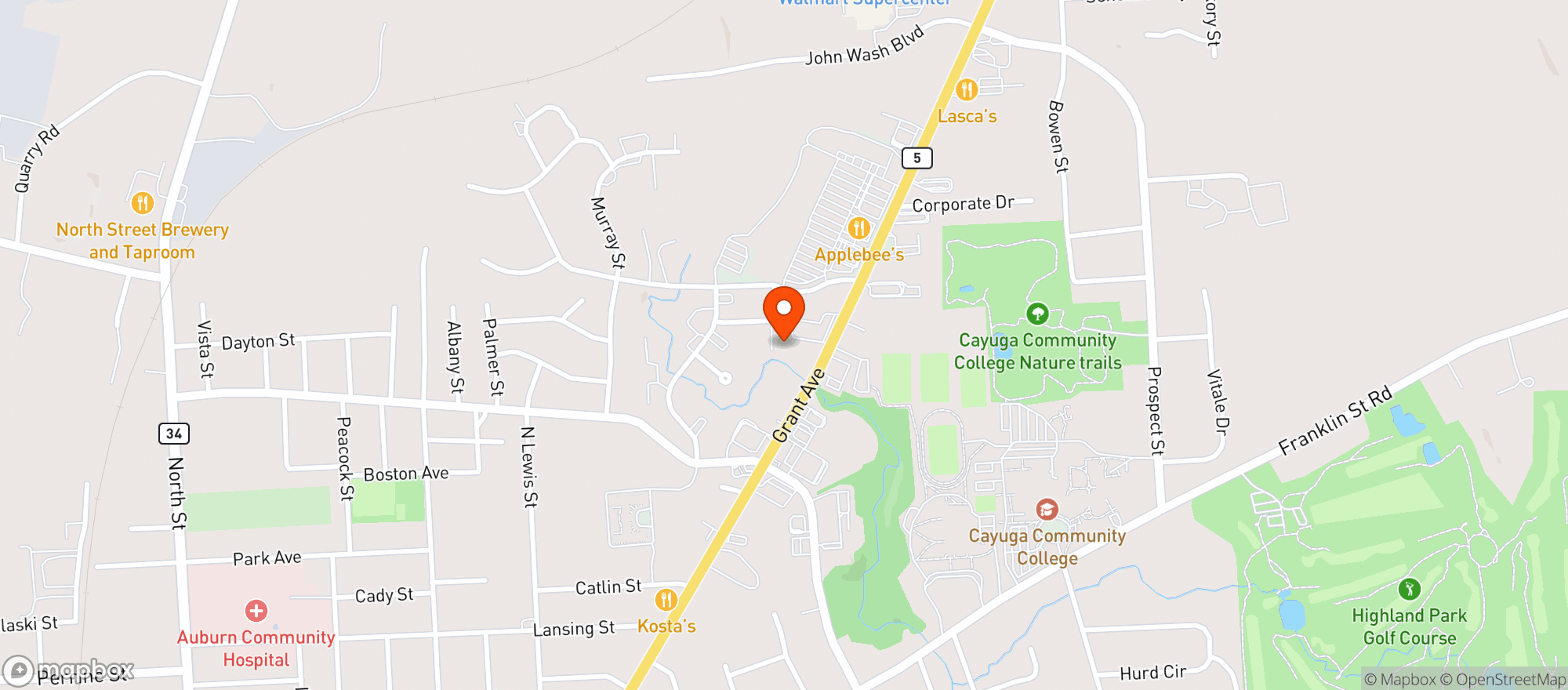 Map showing Grant Avenue Wine and Liquor