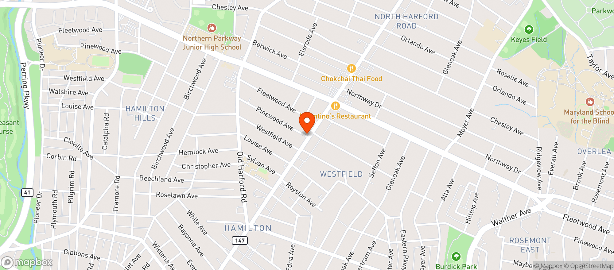 Map showing Harford Liquor Station