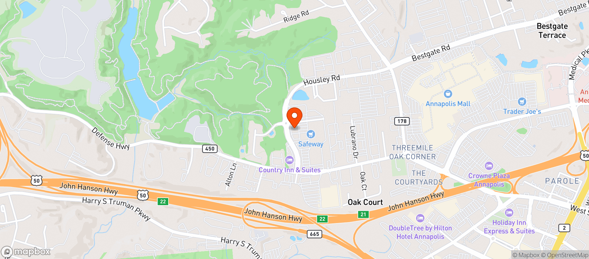 Map showing Gateway Village Wine and Spirits