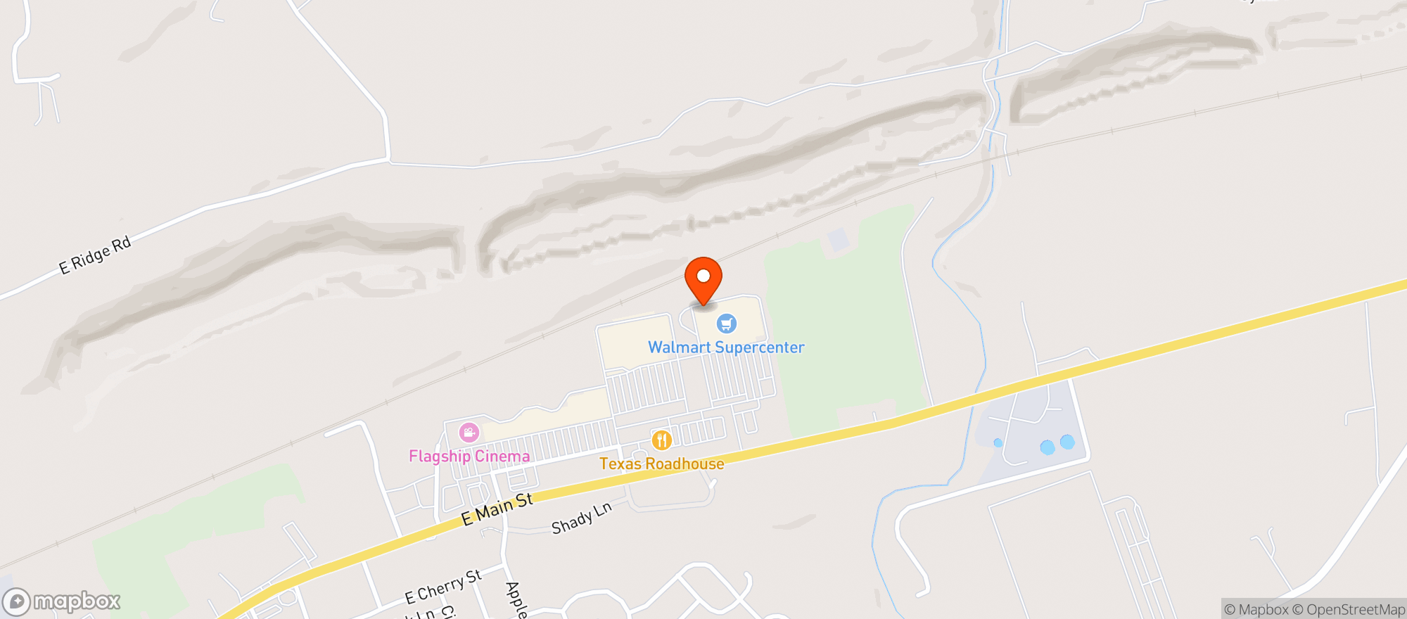 Map showing WALMART SUPERCENTER