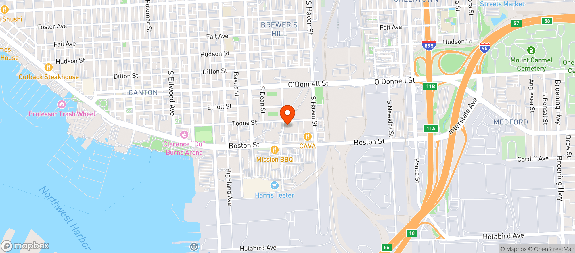 Map showing Sprouts - Baltimore