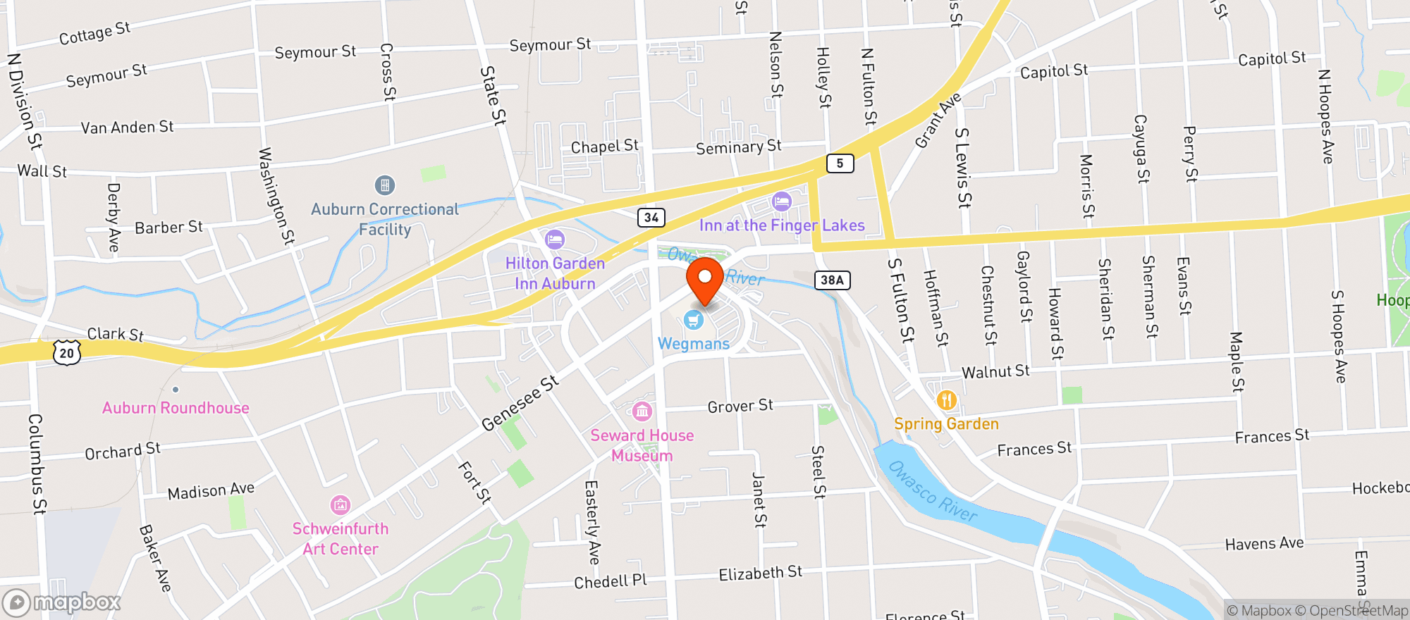 Map showing Wegmans