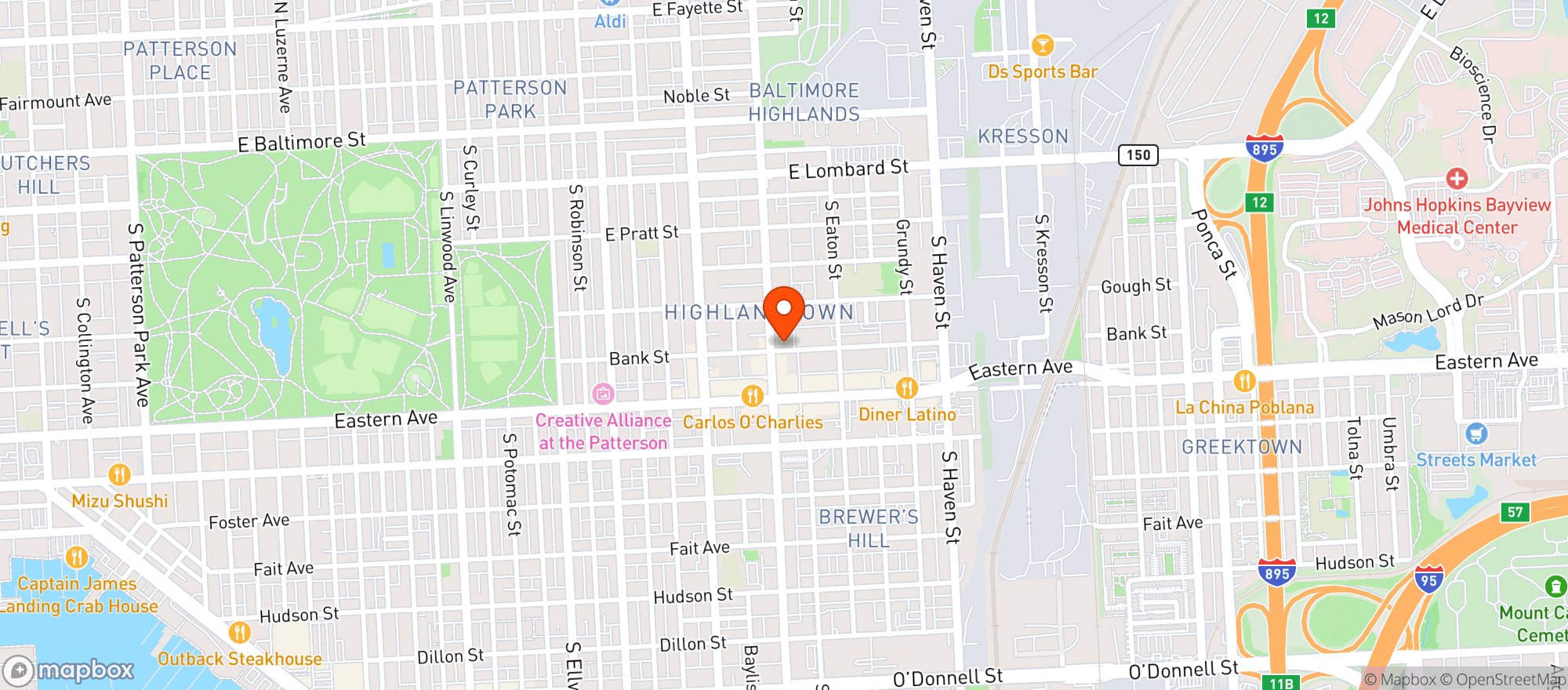 Map showing Rooftop Hot