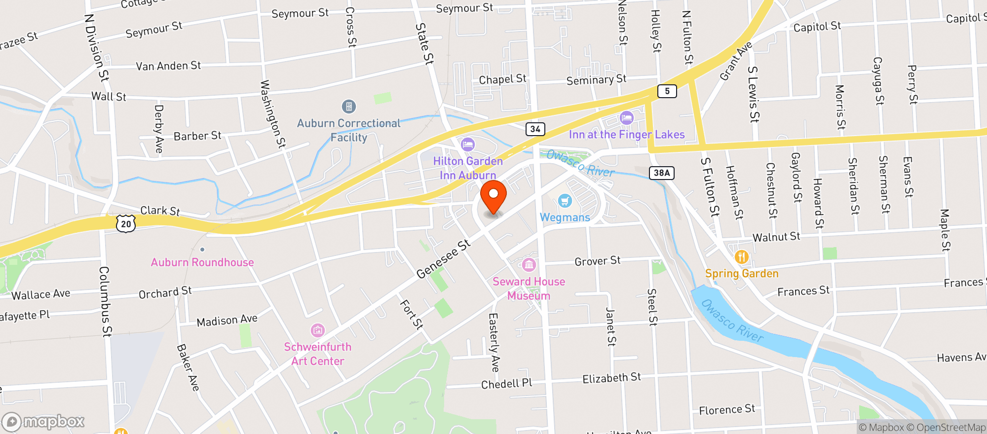 Map showing A T Walley & Co