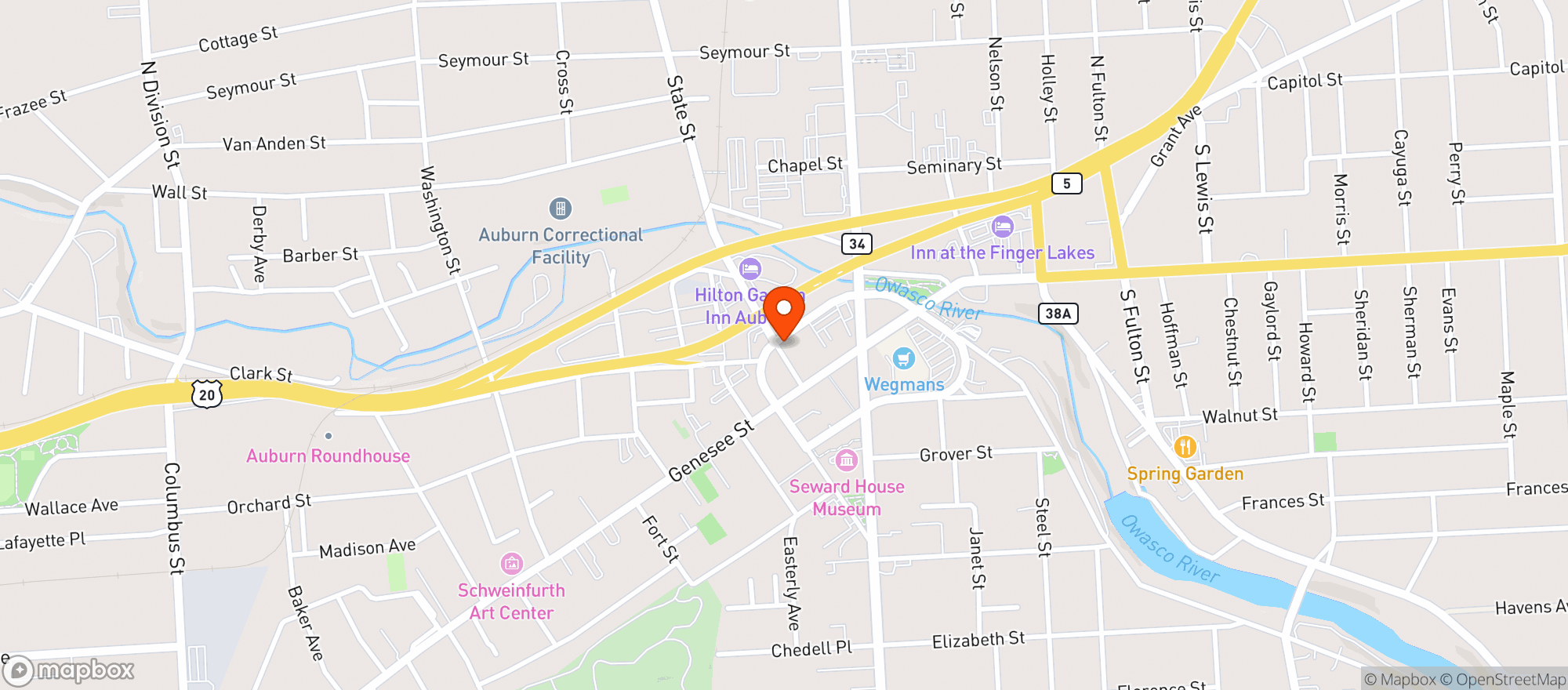 Map showing Moondogs Lounge