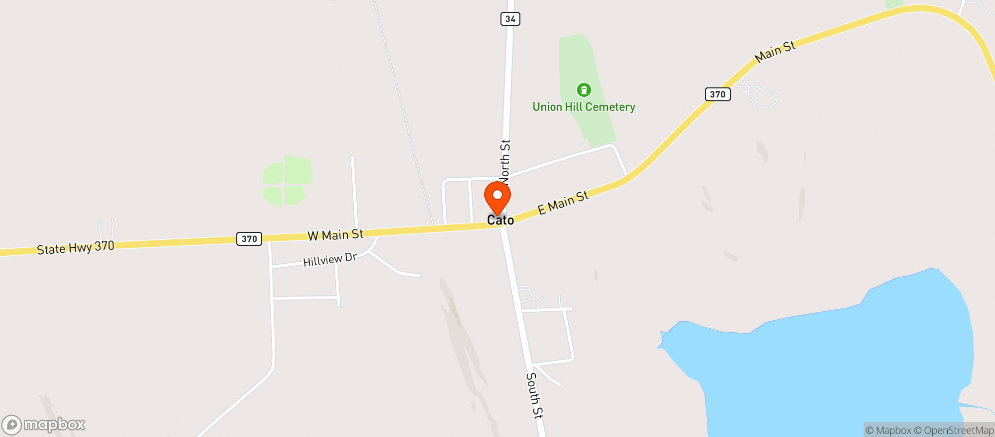 Map showing Aksharrup LLC - Main St. W&L CATO