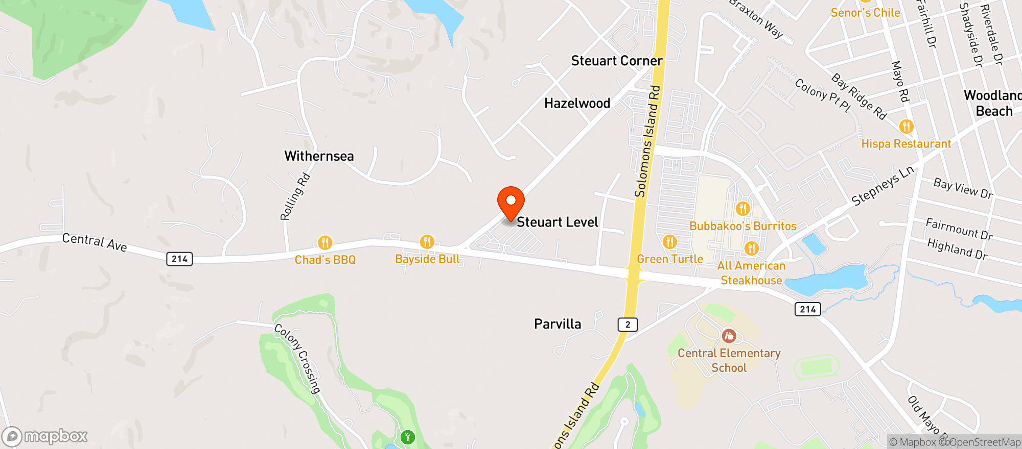 Map showing Edgewater Liquor