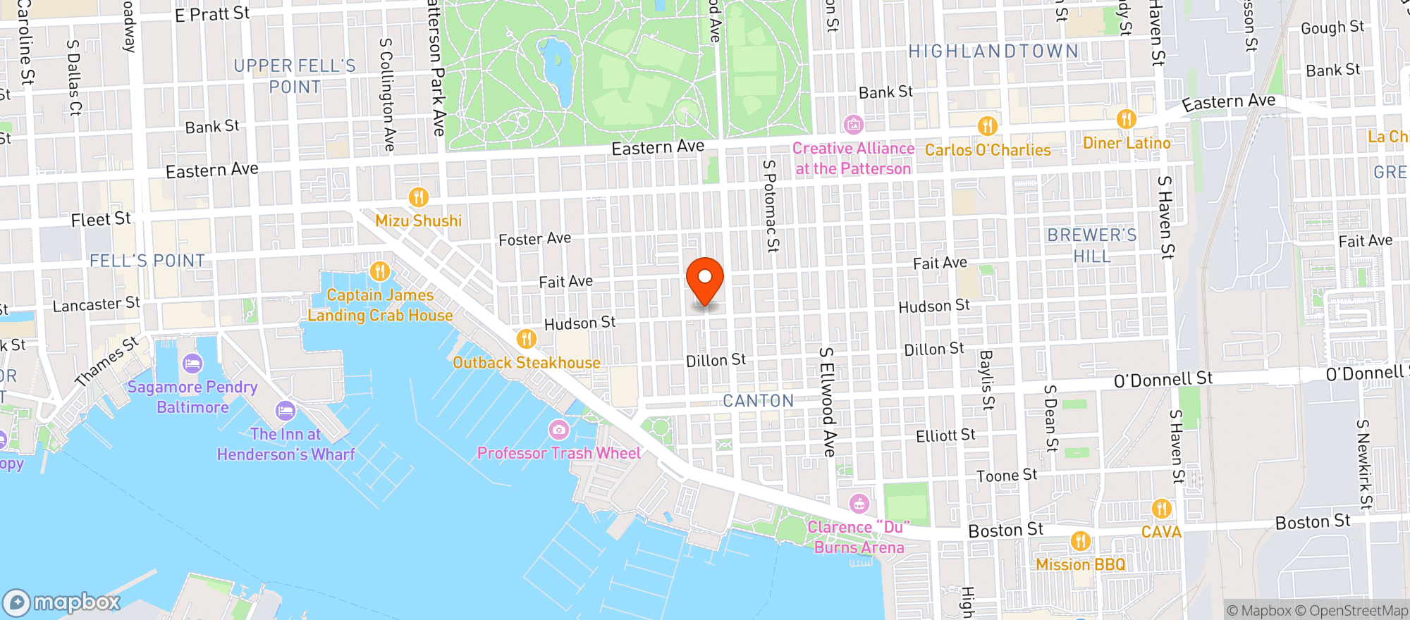 Map showing Blairs on Hudson