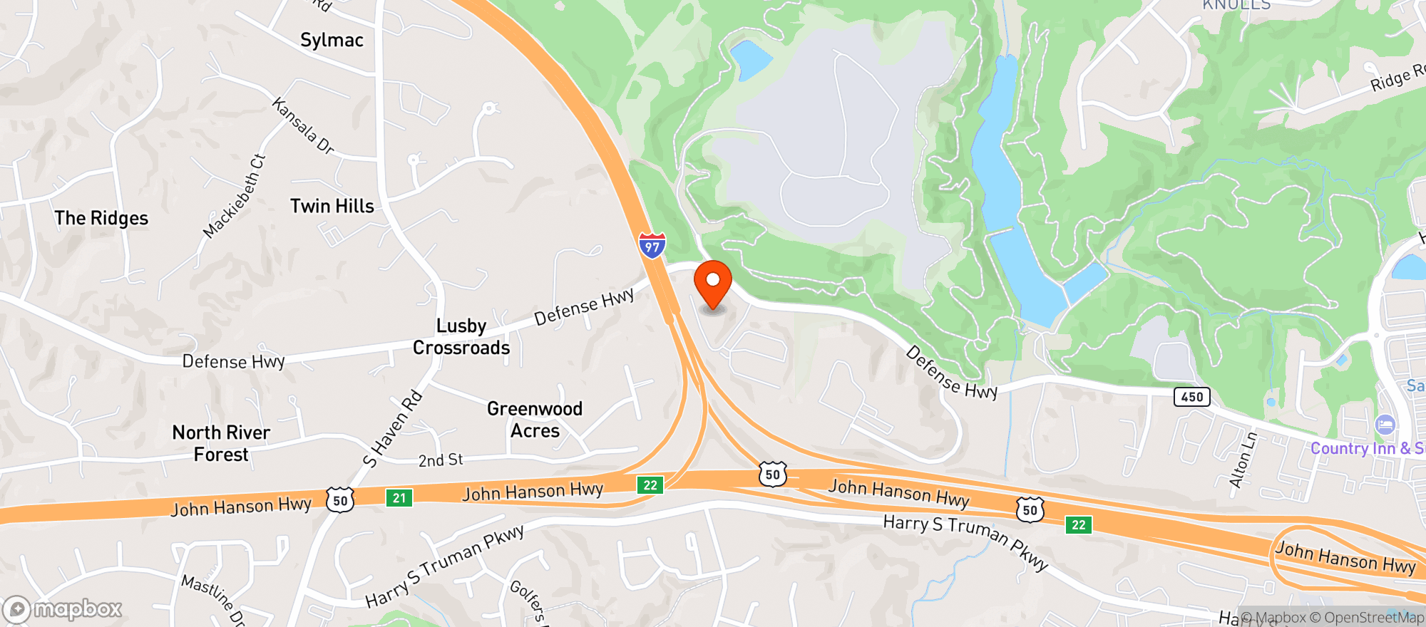 Map showing Thrive Annapolis